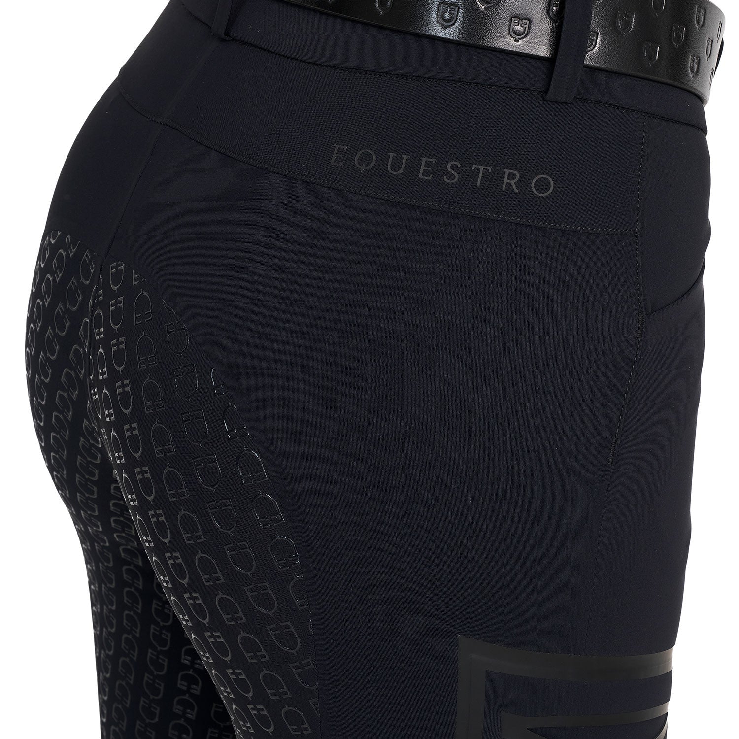 Pantalones de montar de talle alto con grip completo para mujer Ridertechnology Equestro - Negro