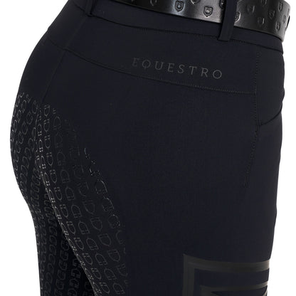 Pantalones de montar de talle alto con grip completo para mujer Ridertechnology Equestro - Negro