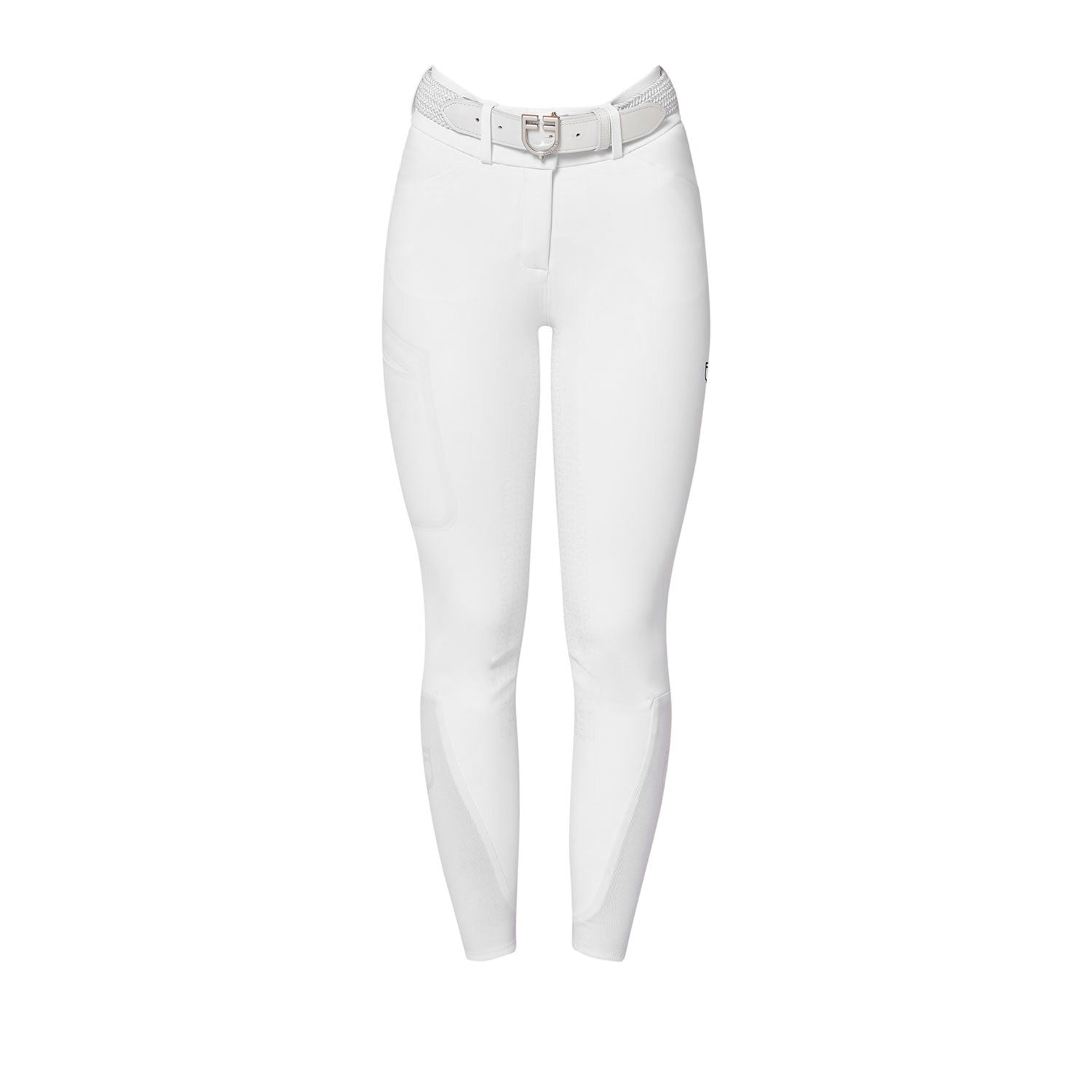 Pantalones de montar de talle alto con grip completo para mujer Ridertechnology Equestro - Blanco