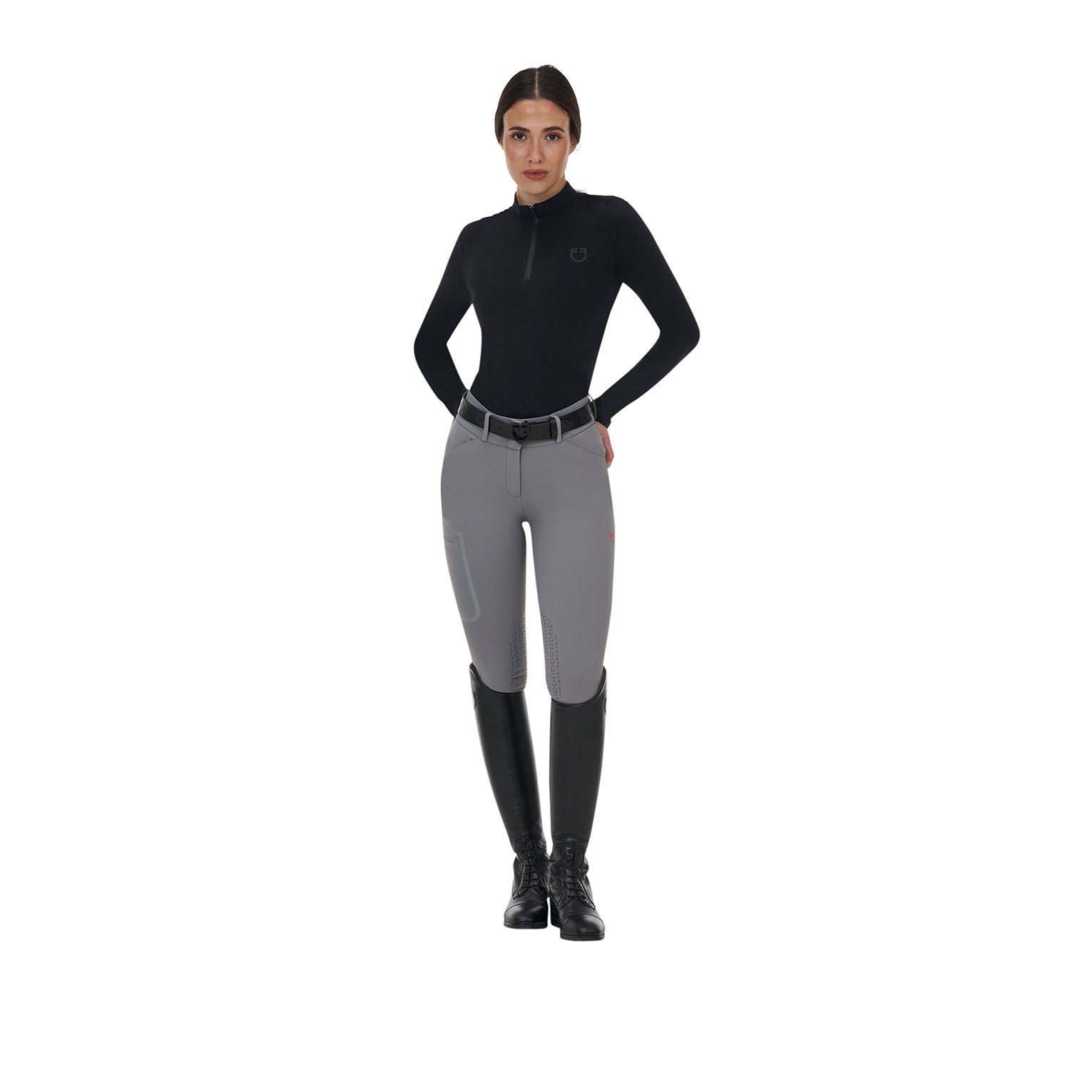 Pantalones de montar de talle alto con rodillera Ridertechnology para mujer Equestro - Mockingbird