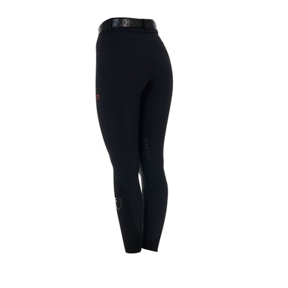 Pantalones de montar de talle alto con rodillera Ridertechnology para mujer Equestro - Negro