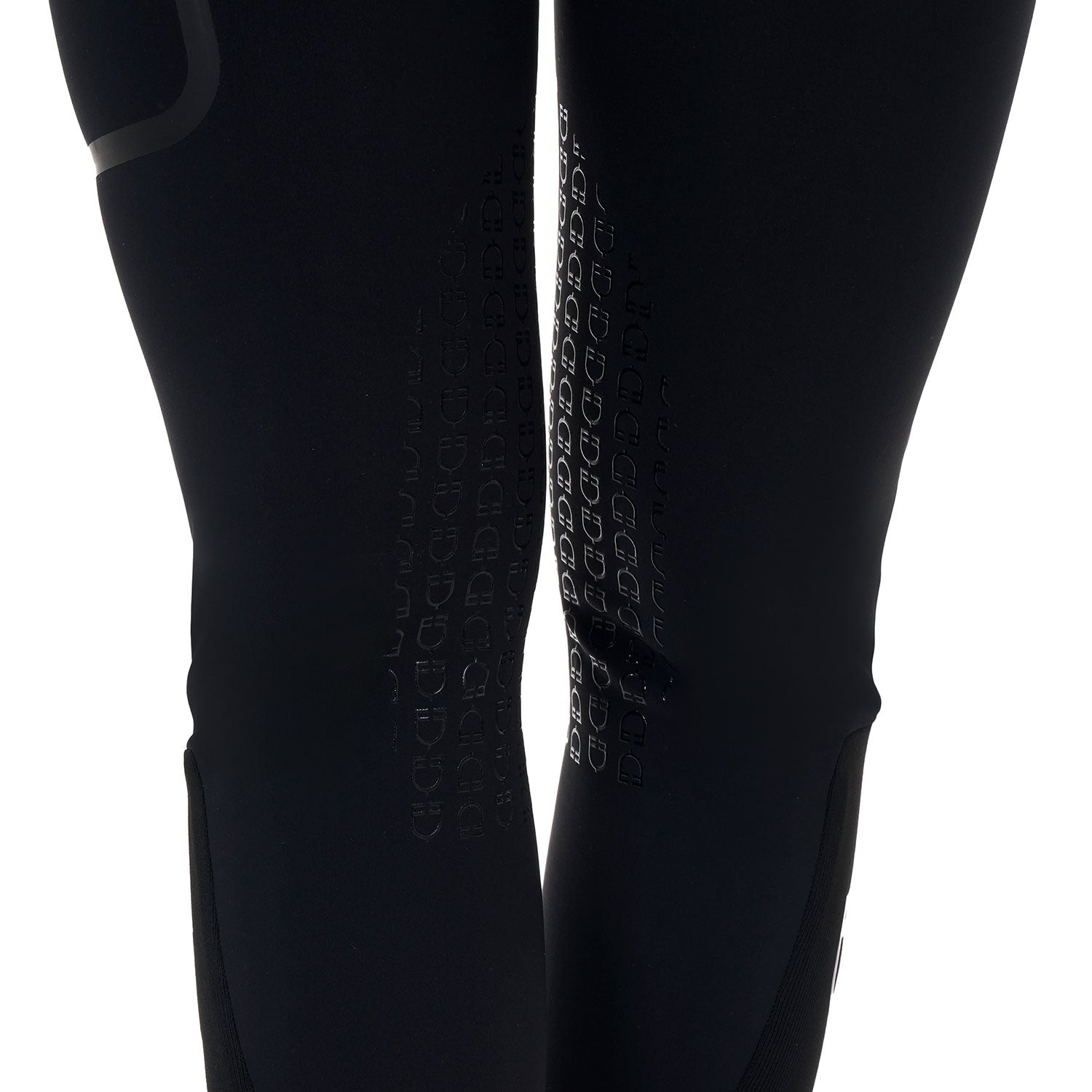 Pantalones de montar de talle alto con rodillera Ridertechnology para mujer Equestro - Negro