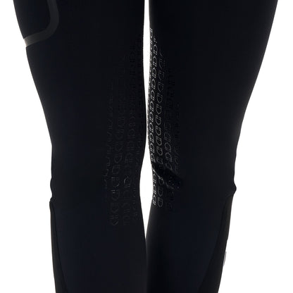 Pantalones de montar de talle alto con rodillera Ridertechnology para mujer Equestro - Negro