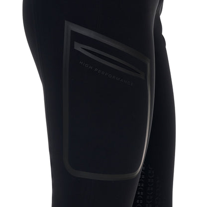 Pantalones de montar de talle alto con rodillera Ridertechnology para mujer Equestro - Negro