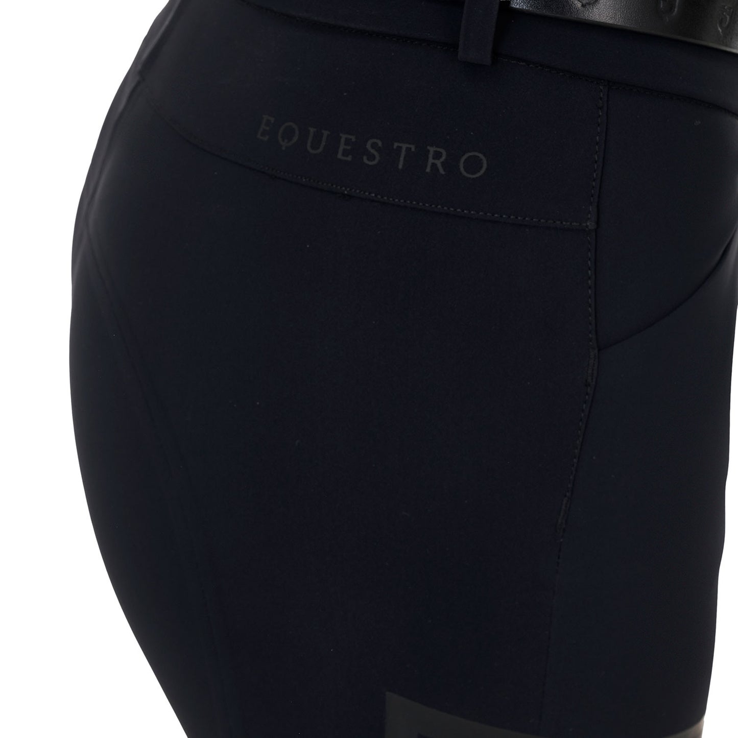 Pantalones de montar de talle alto con rodillera Ridertechnology para mujer Equestro - Negro