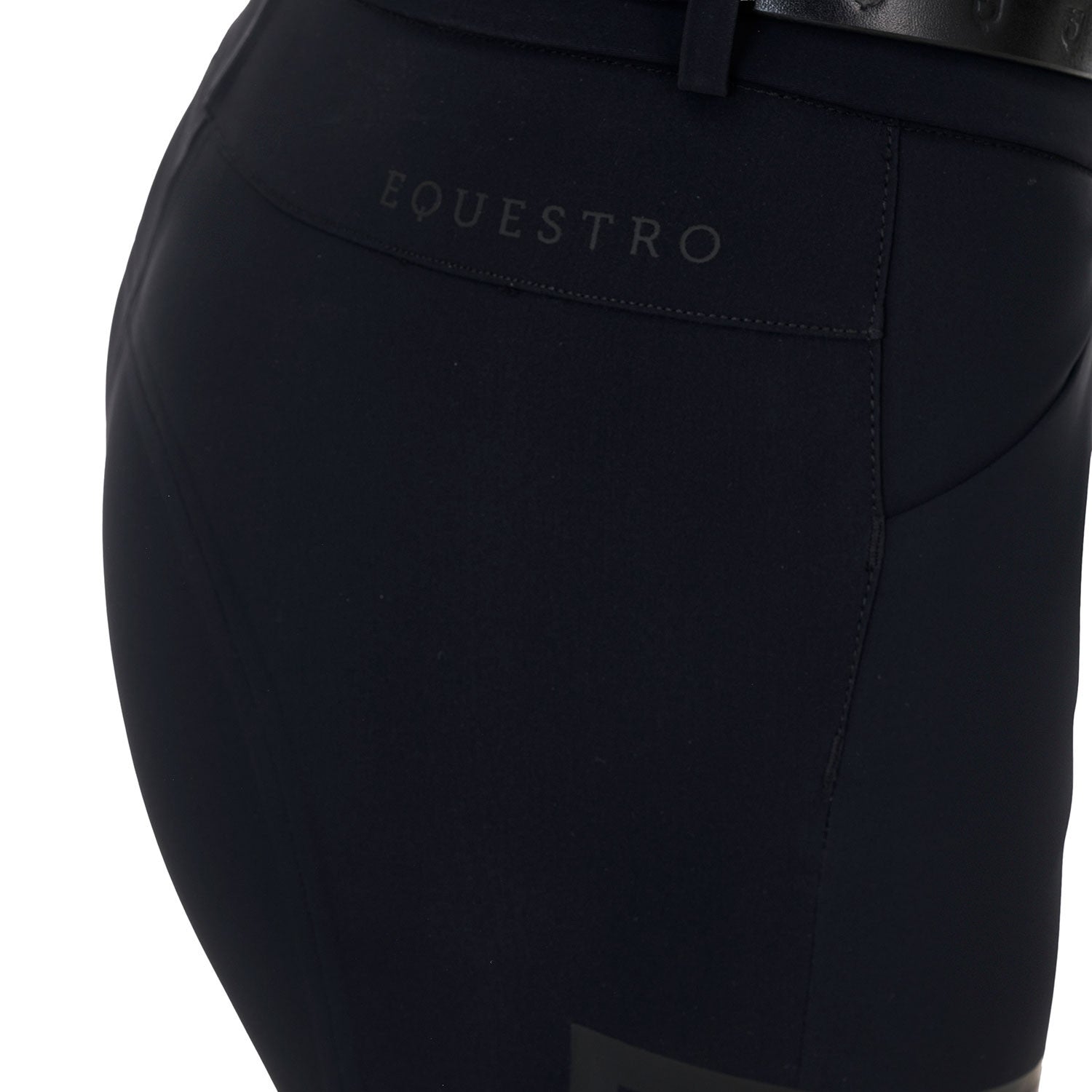 Pantalones de montar de talle alto con rodillera Ridertechnology para mujer Equestro - Negro