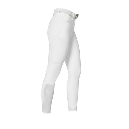 Pantalones de montar de talle alto con rodillera Ridertechnology para mujer Equestro - Blanco