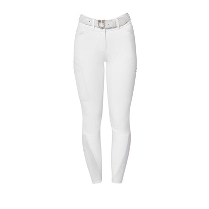 Pantalones de montar de talle alto con rodillera Ridertechnology para mujer Equestro - Blanco