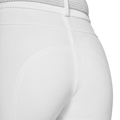 Pantalones de montar de talle alto con rodillera Ridertechnology para mujer Equestro - Blanco