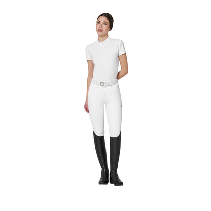 Pantalones de montar de talle alto con rodillera Ridertechnology para mujer Equestro - Blanco