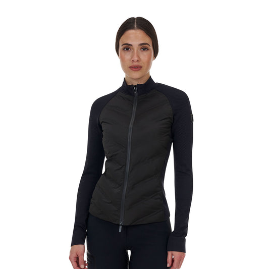 Chaqueta acolchada híbrida de nylon y punto con cremallera completa Ridertechnology para mujer Equestro