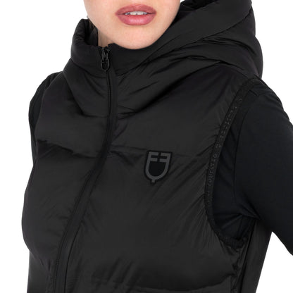 Chaleco técnico para mujer con capucha Ridertechnology Equestro - Negro