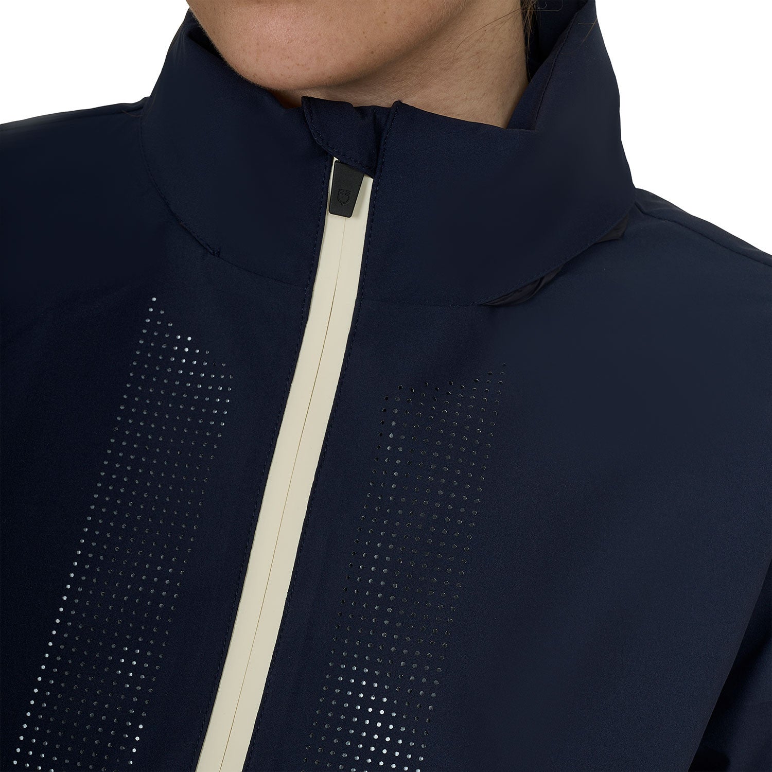 Softshell de mujer logo en la espalda Equestro - Navy Blazer