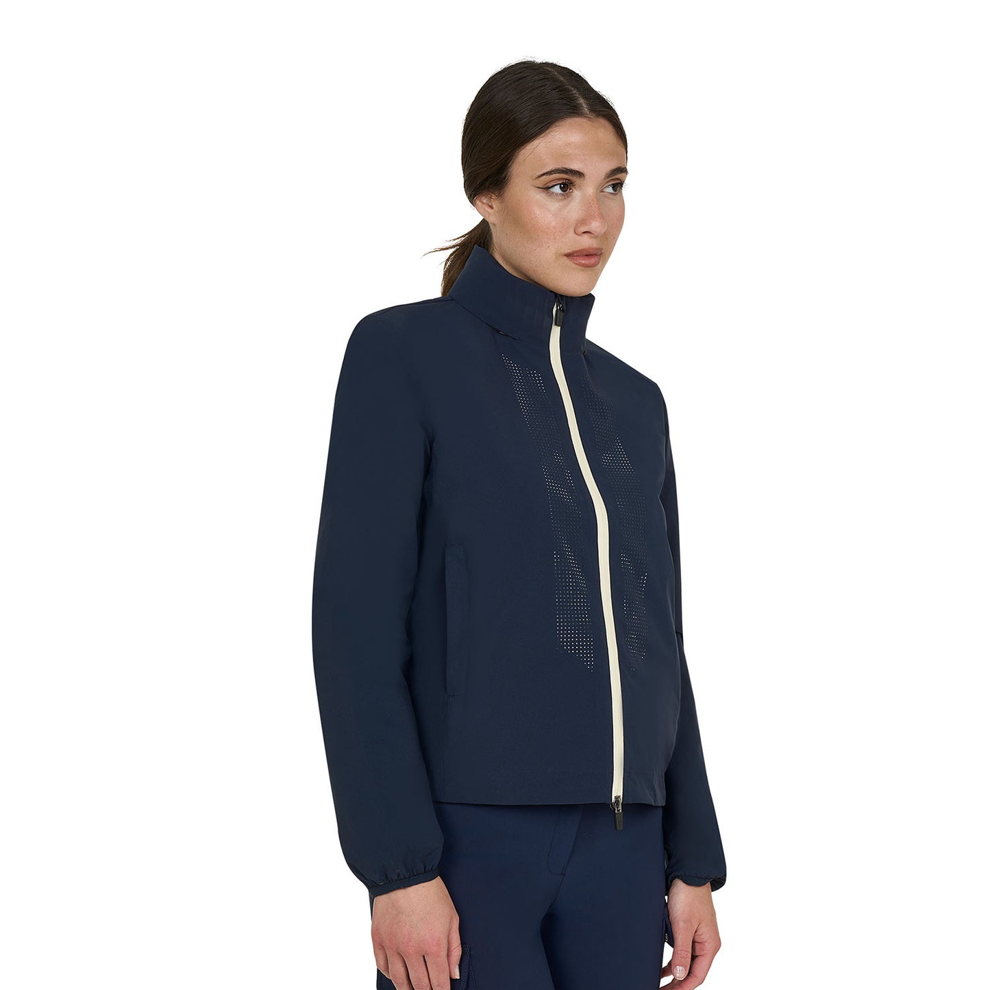 Softshell de mujer logo en la espalda Equestro - Navy Blazer
