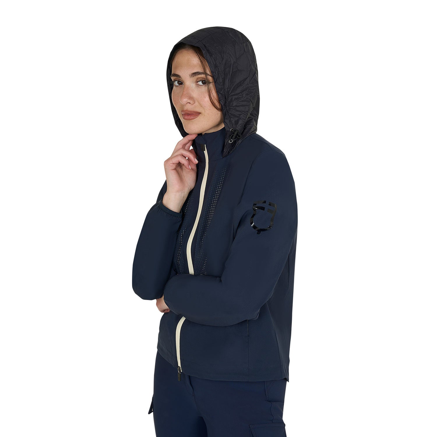 Softshell de mujer logo en la espalda Equestro - Navy Blazer