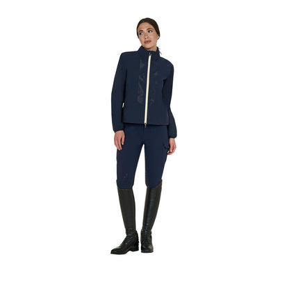 Softshell de mujer logo en la espalda Equestro - Navy Blazer
