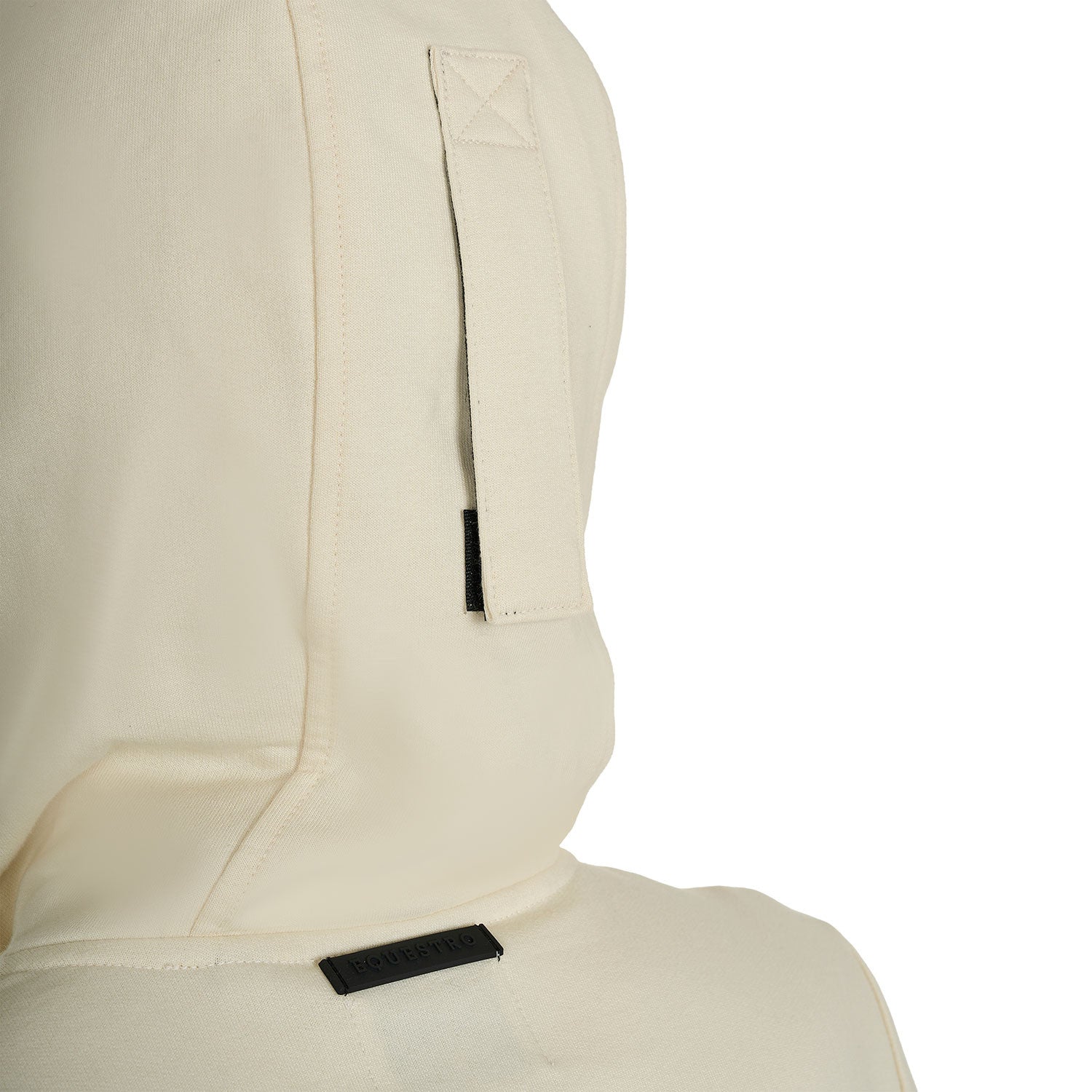 Sudadera de mujer con capucha ajustable y cremallera Equestro - Antique White