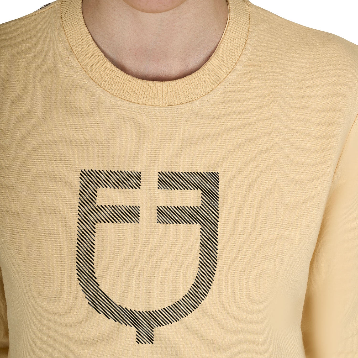 Sudadera de mujer con cuello redondo y logo en el pecho Equestro - Sunlight