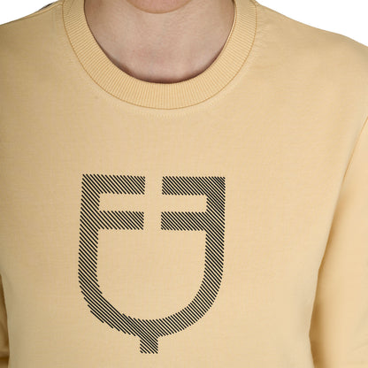 Sudadera de mujer con cuello redondo y logo en el pecho Equestro - Sunlight
