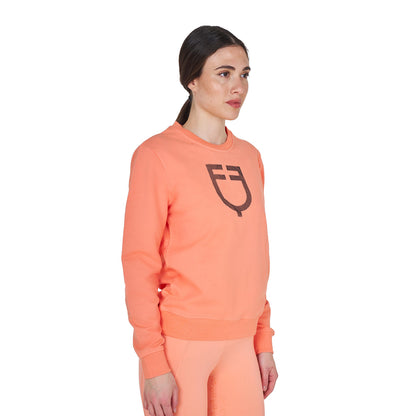 Sudadera de mujer con cuello redondo y logo en el pecho Equestro - Desert Flower
