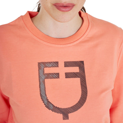 Sudadera de mujer con cuello redondo y logo en el pecho Equestro - Desert Flower
