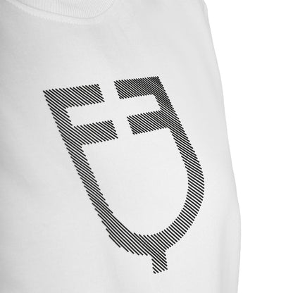 Sudadera de mujer con cuello redondo y logo en el pecho Equestro - Blanco