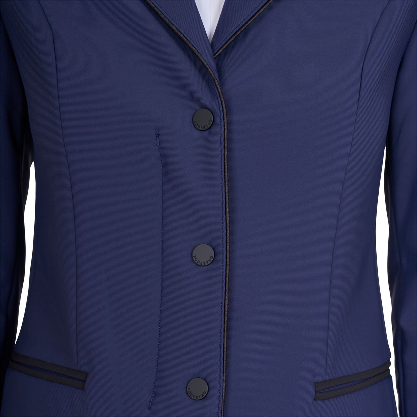 Chaqueta de mujer de concurso con cremallera y botones Equestro - Navy Blazer