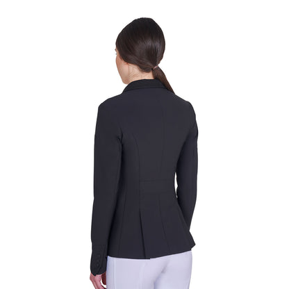 Chaqueta de mujer de concurso con cremallera y botones Equestro - Negro