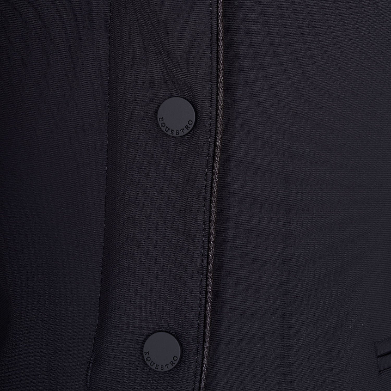 Chaqueta de mujer de concurso con cremallera y botones Equestro - Negro