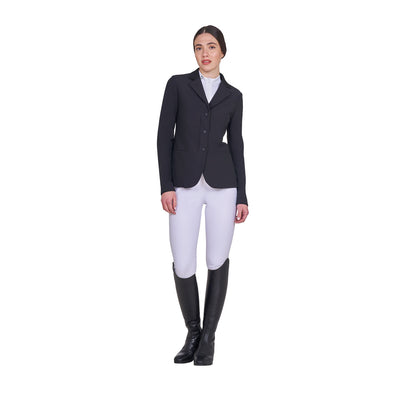 Chaqueta de mujer de concurso con cremallera y botones Equestro - Negro
