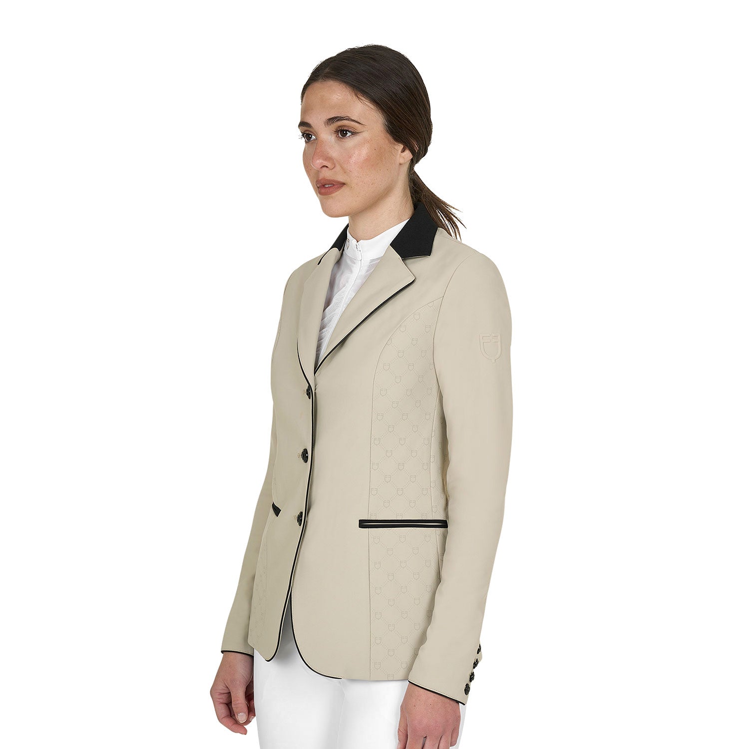 Chaqueta de mujer concurso Monogram tres botones Equestro - Oxford Tan