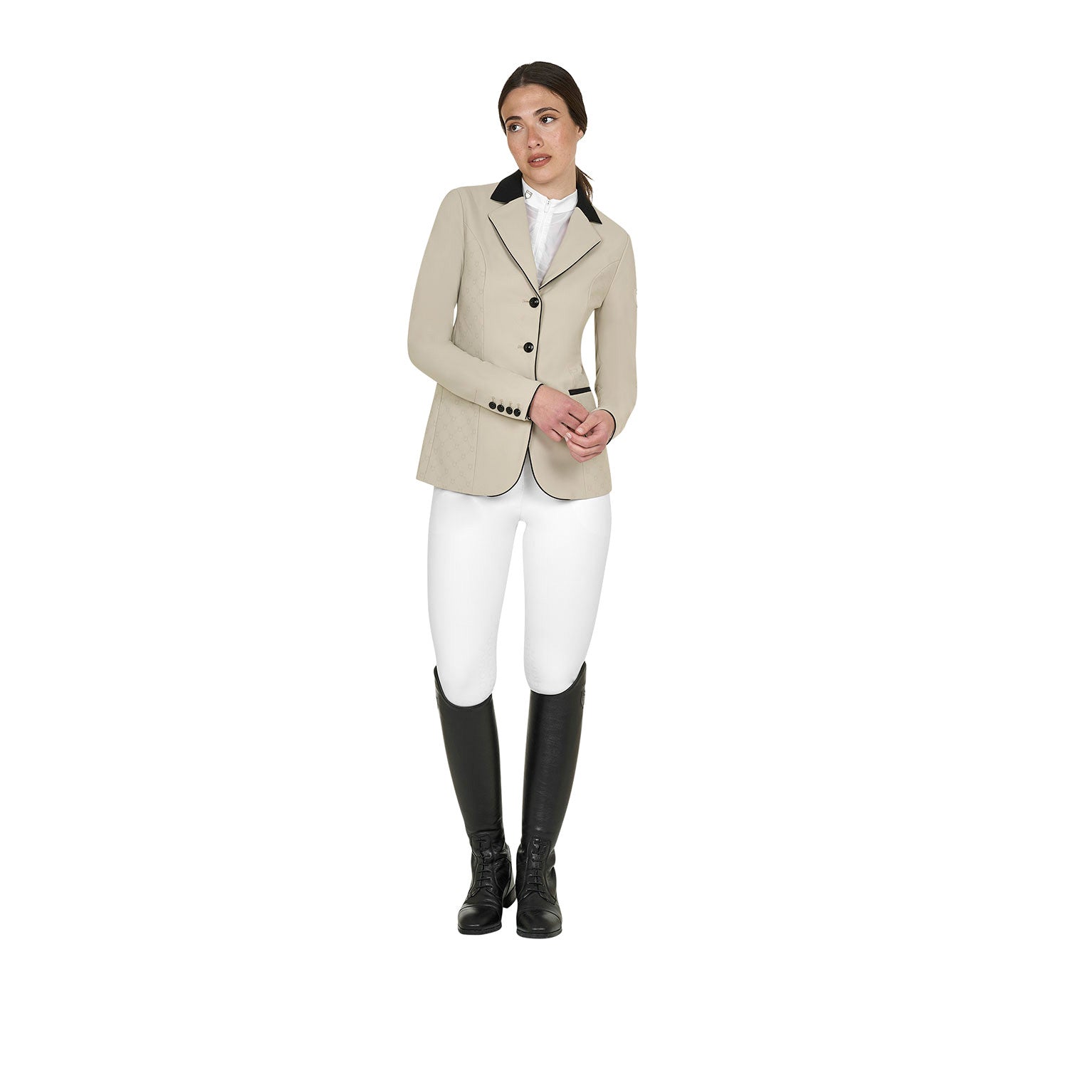Chaqueta de mujer concurso Monogram tres botones Equestro - Oxford Tan