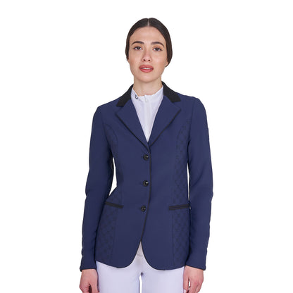Chaqueta de mujer concurso Monogram tres botones Equestro - Navy Blazer