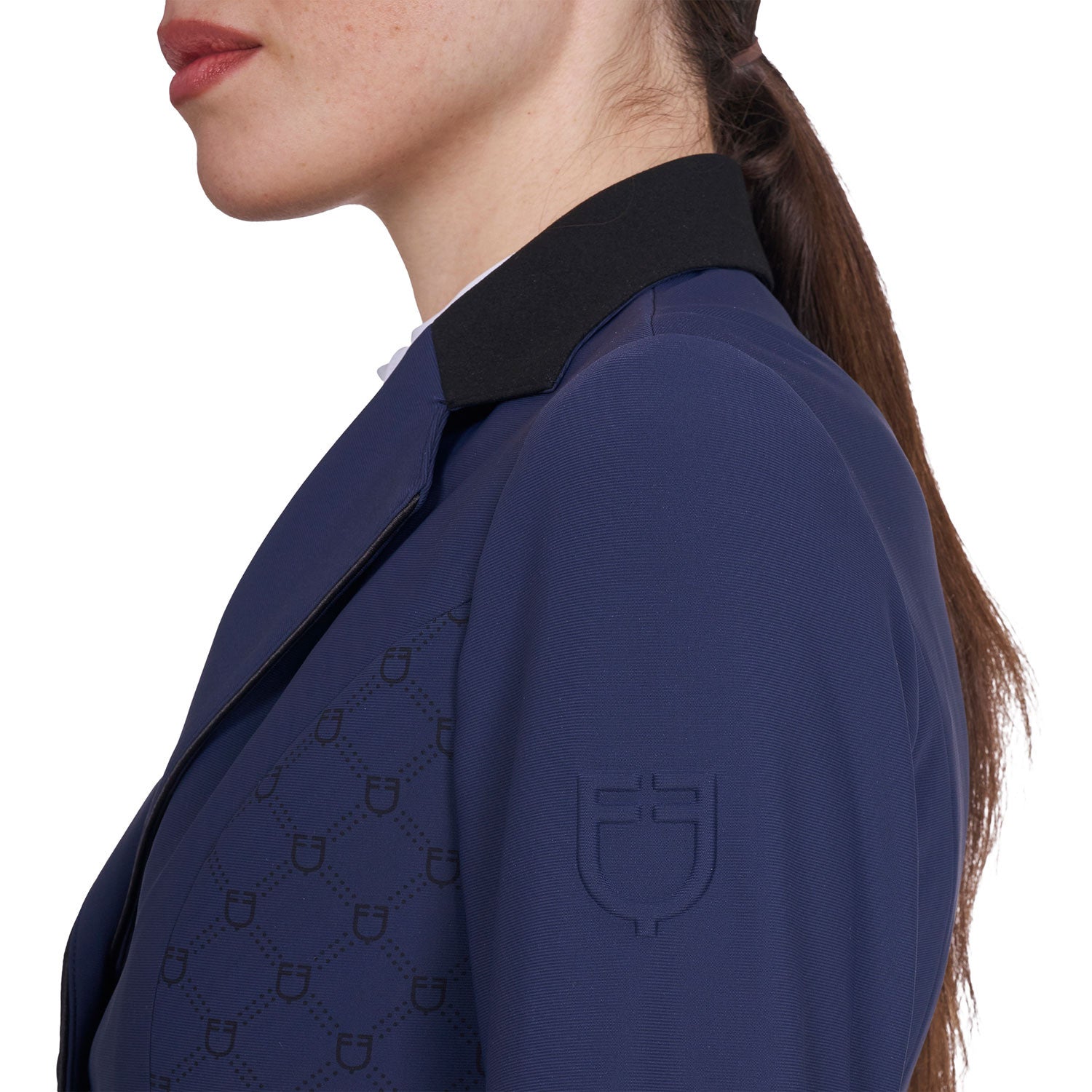 Chaqueta de mujer concurso Monogram tres botones Equestro - Navy Blazer