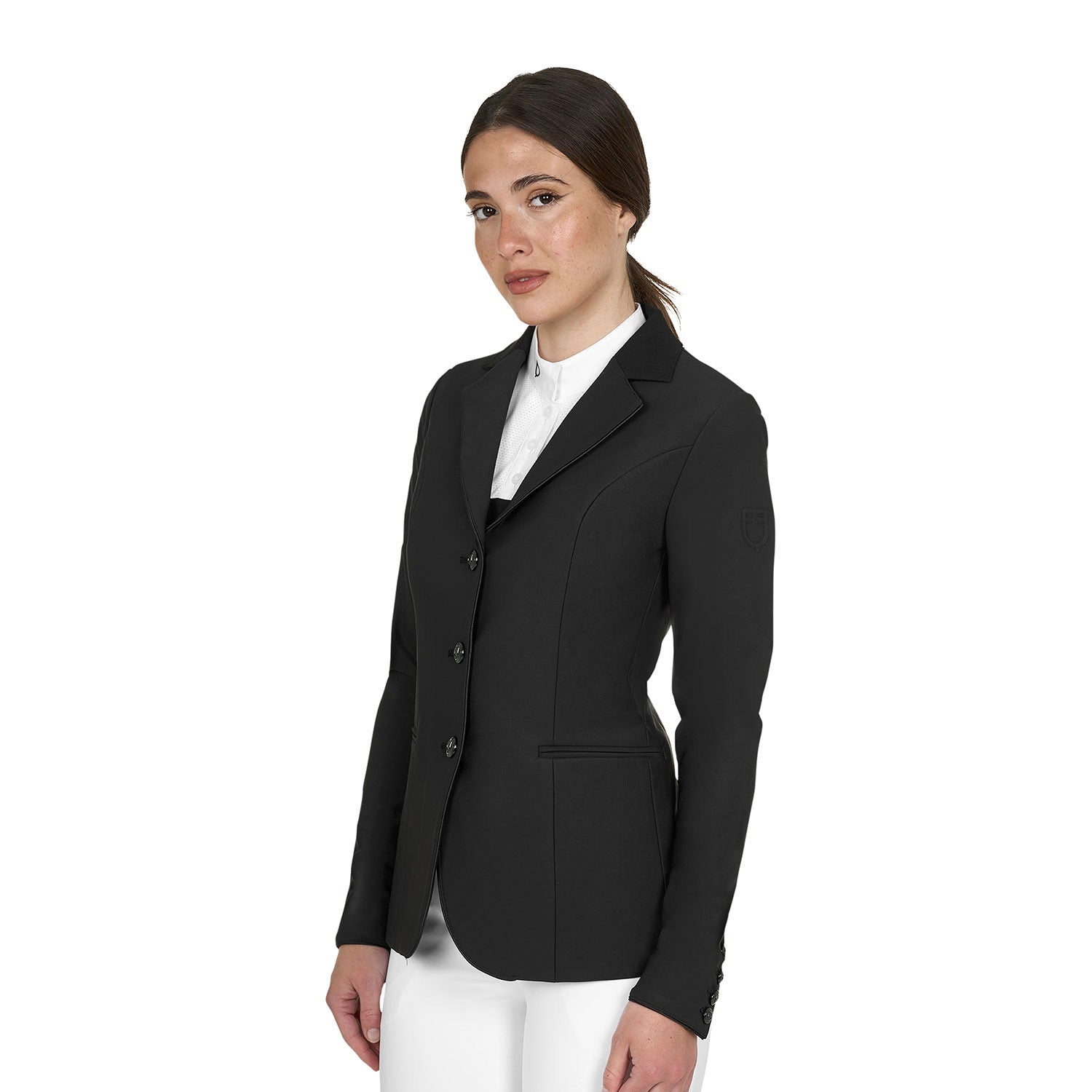 Chaqueta de mujer concurso Monogram tres botones Equestro - Negro
