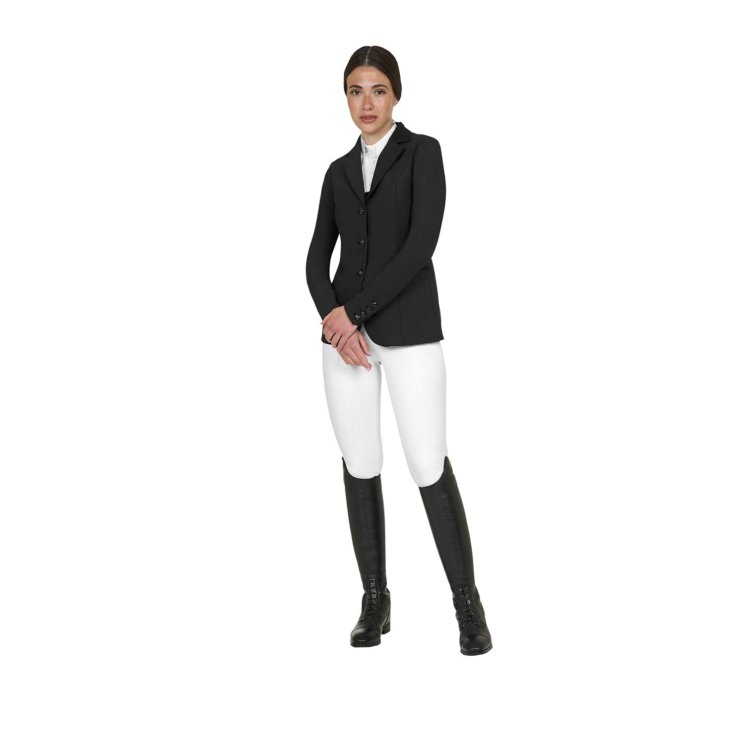 Chaqueta de mujer concurso Monogram tres botones Equestro - Negro