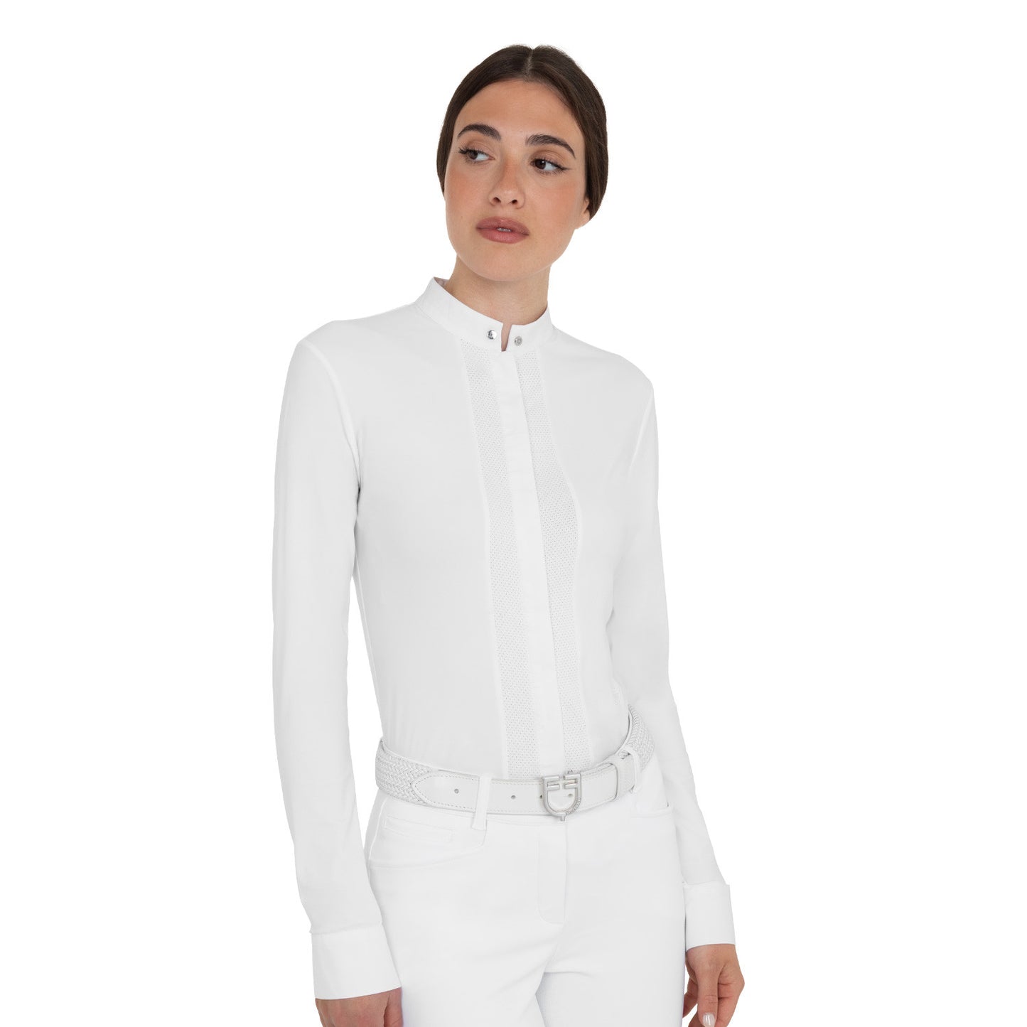Polo de mujer concurso a camisa Equestro - Blanco