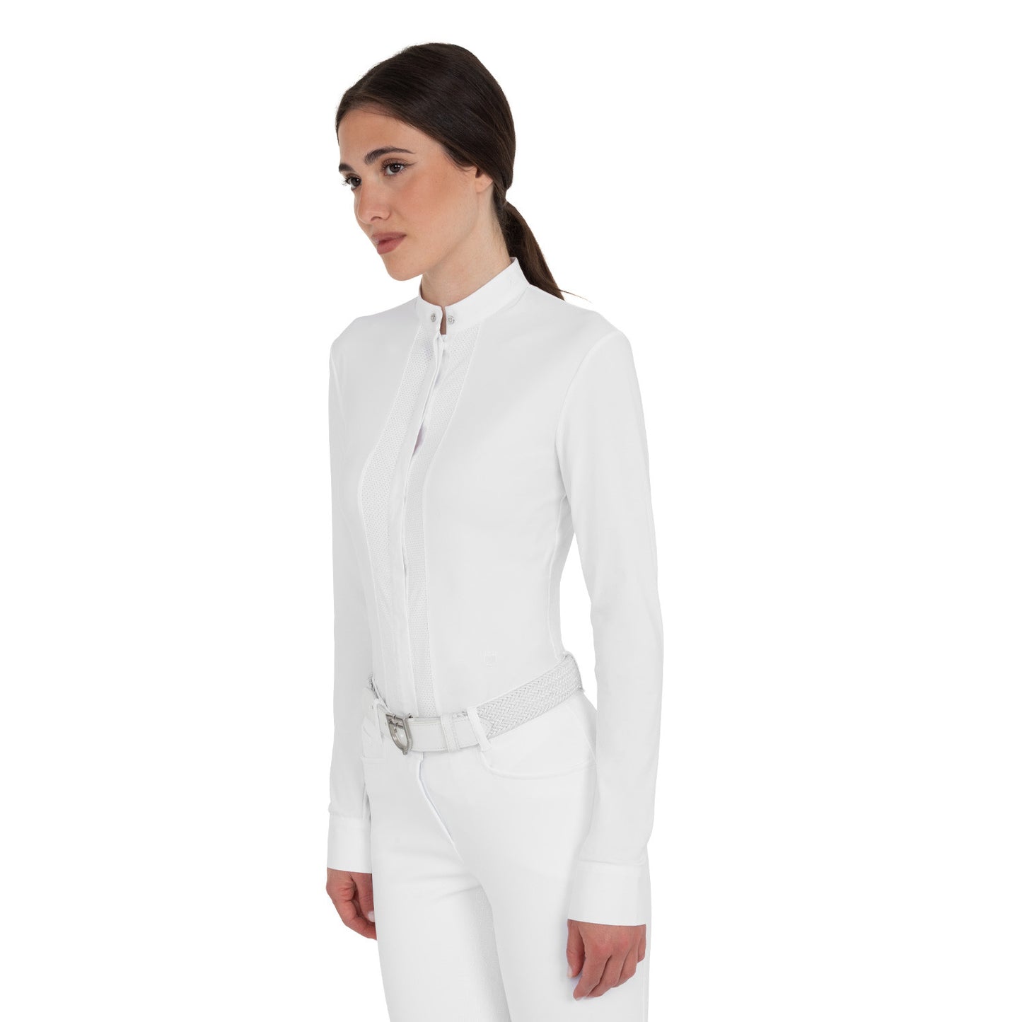 Polo de mujer concurso a camisa Equestro - Blanco