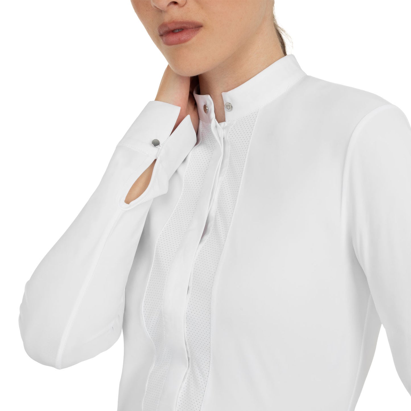 Polo de mujer concurso a camisa Equestro - Blanco