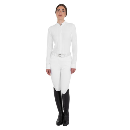 Polo de mujer concurso a camisa Equestro - Blanco