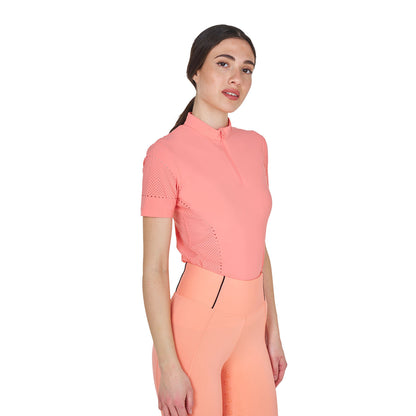 Camiseta de mujer de entrenamiento en tejido técnico con microperforaciones Equestro - Desert Flower