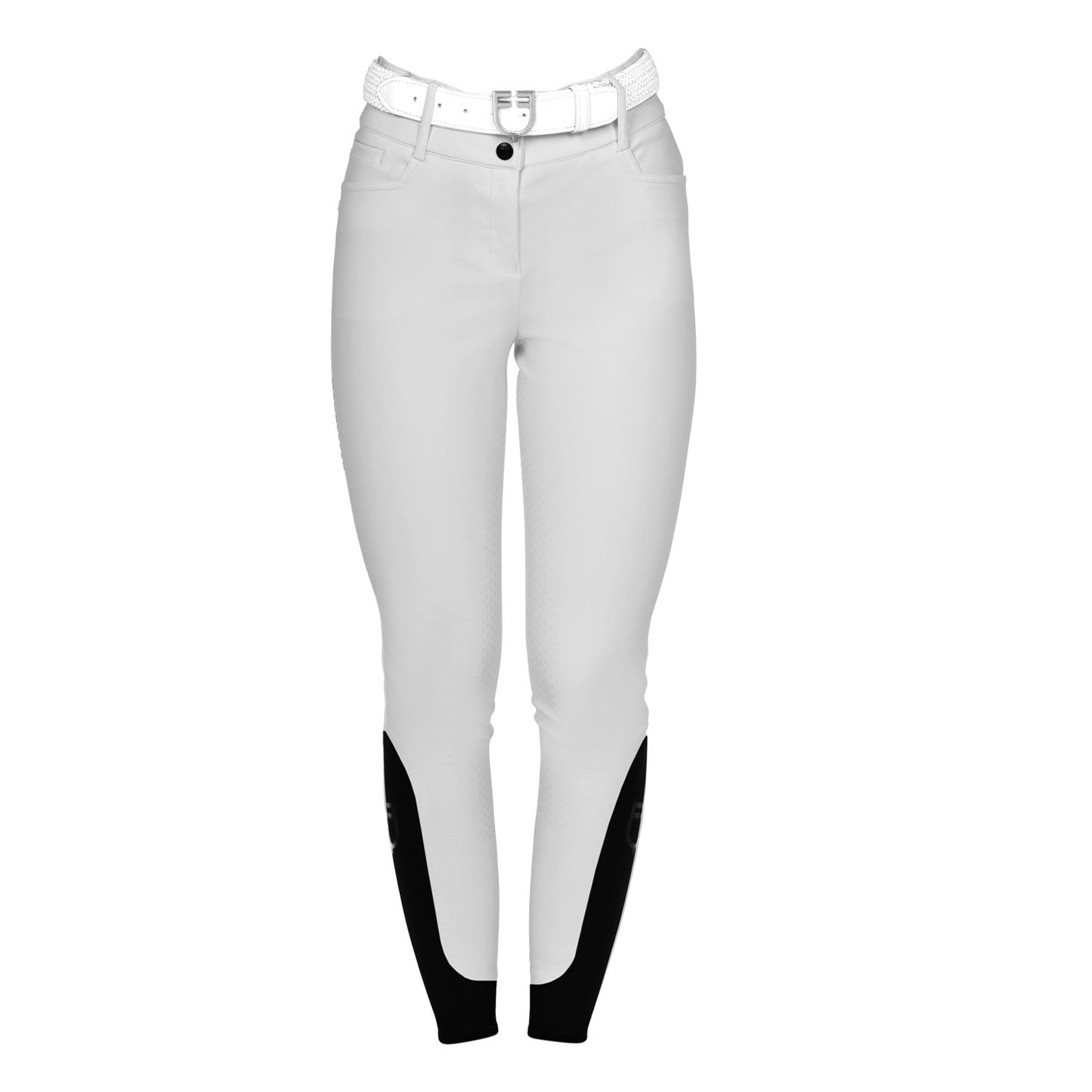 Pantalones de mujer full grip de cintura alta con logo en strass Equestro - Harbor Mist