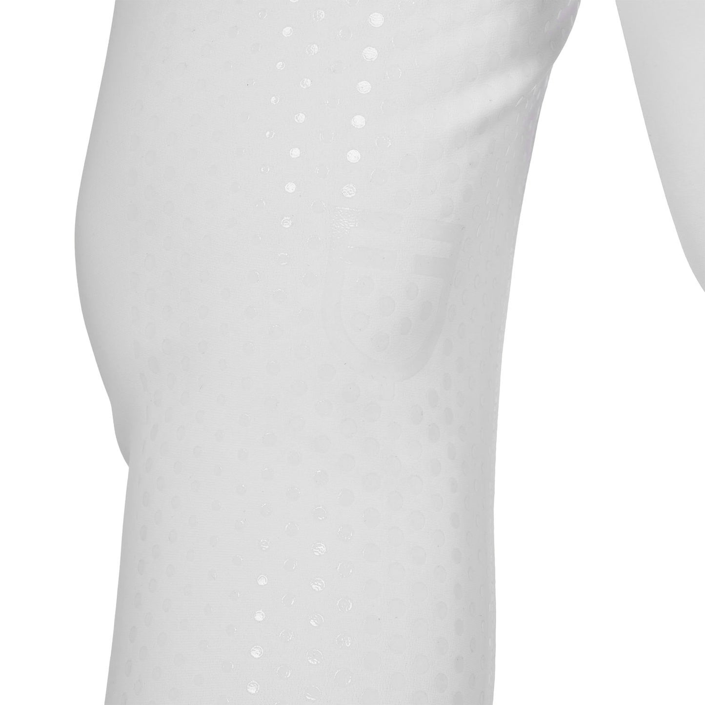 Pantalones de mujer full grip de cintura alta con logo en strass Equestro - Blanco