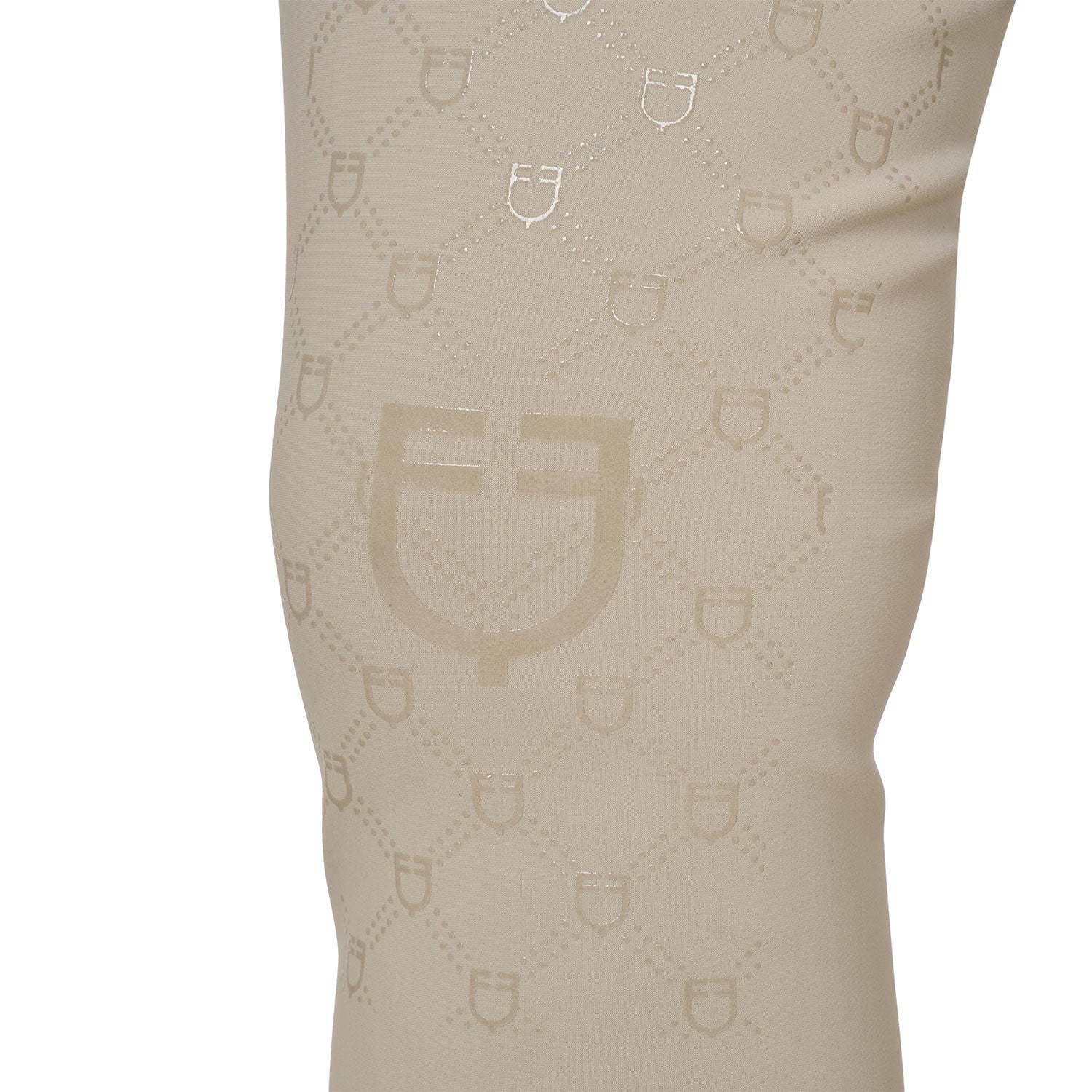 Pantalones de mujer de tiro alto monograma Equestro - Oxford Tan