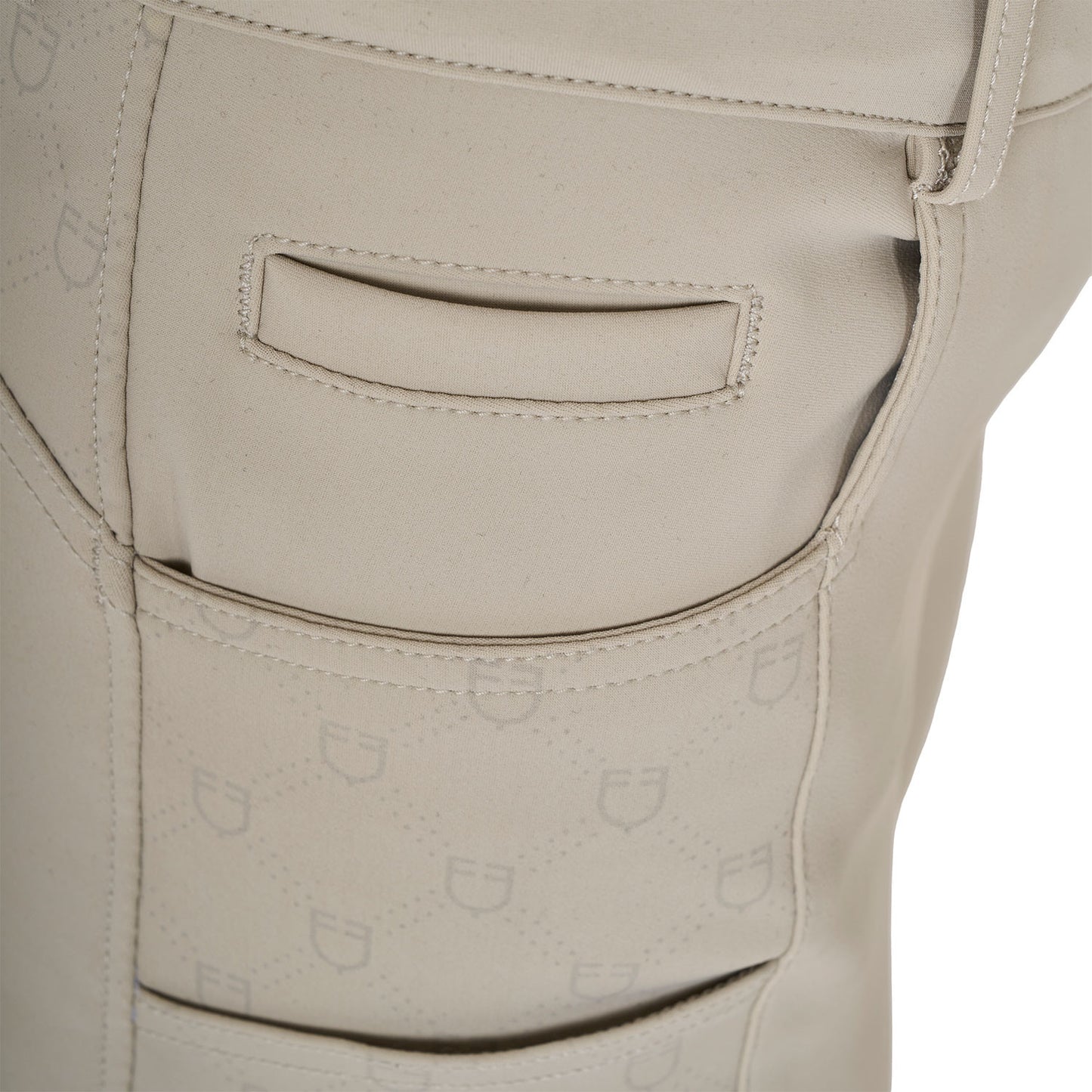 Pantalones de mujer de tiro alto monograma Equestro - Oxford Tan