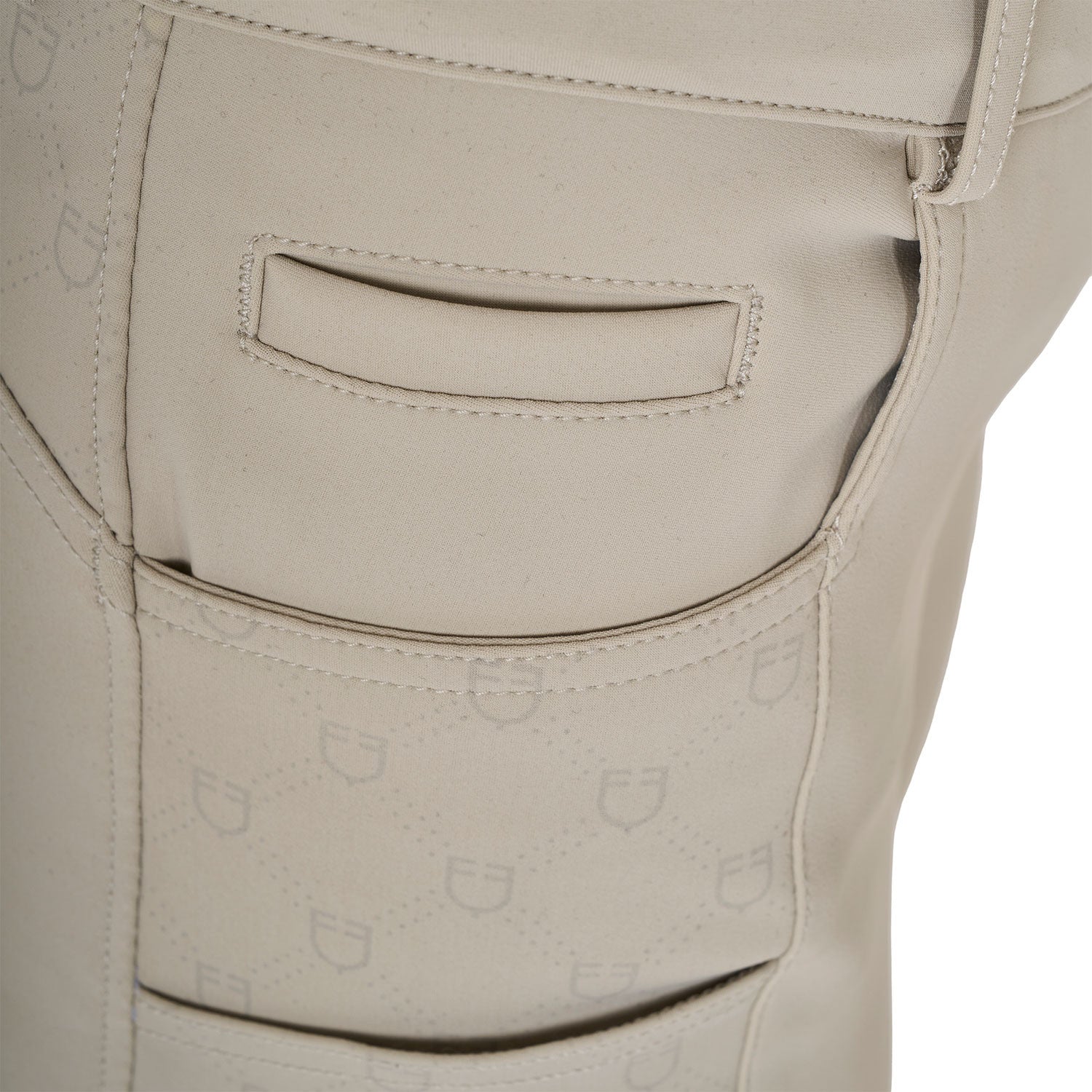 Pantalones de mujer de tiro alto monograma Equestro - Oxford Tan