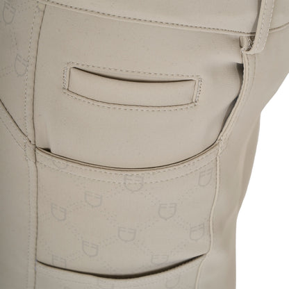 Pantalones de mujer de tiro alto monograma Equestro - Oxford Tan