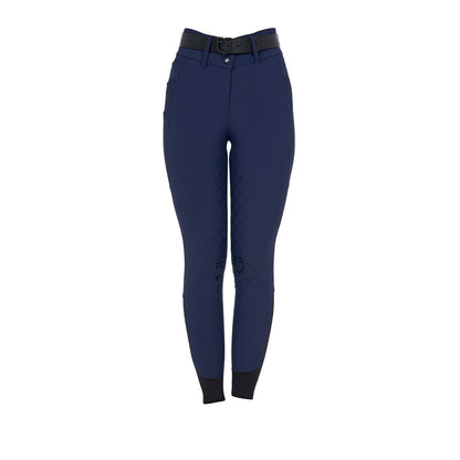 Pantalones de mujer de tiro alto monograma Equestro - Navy Blazer