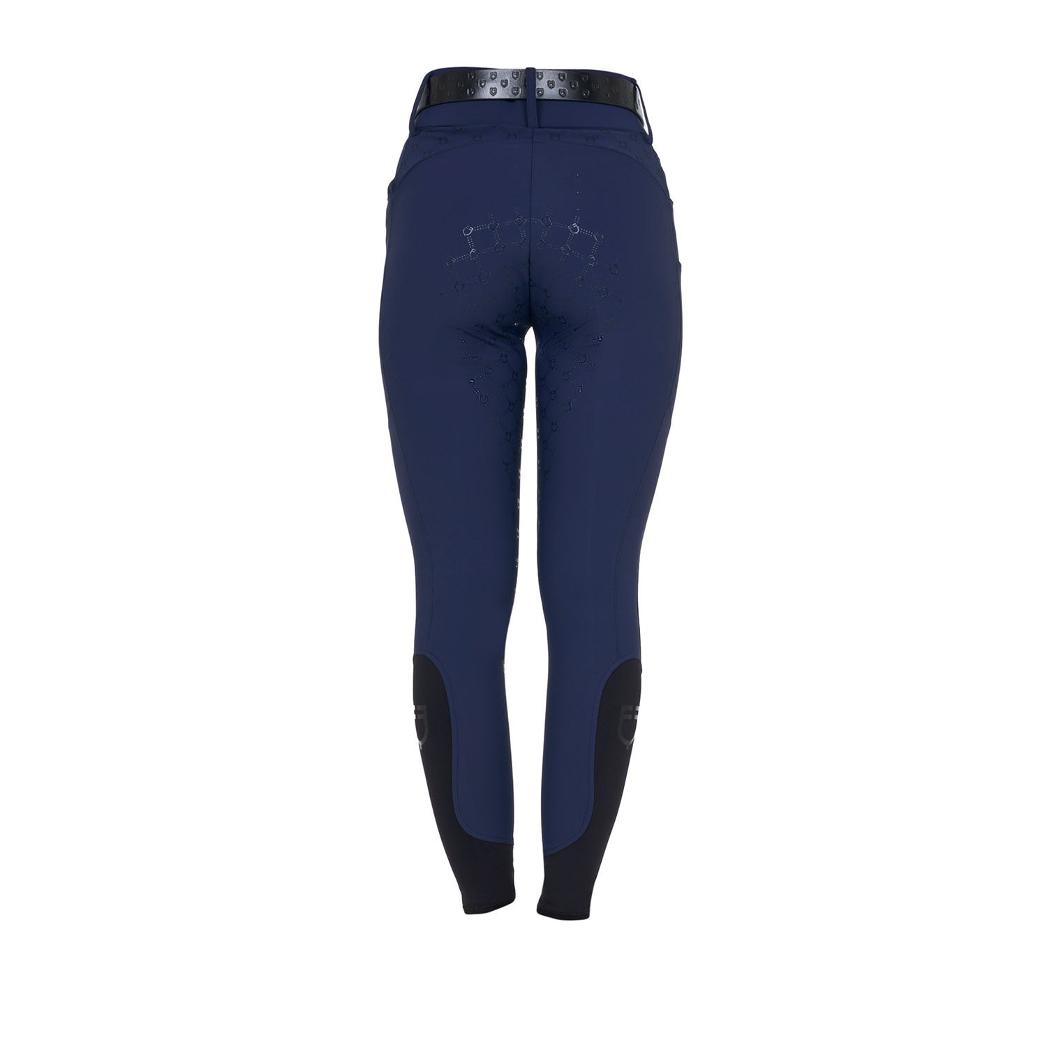 Pantalones de mujer de tiro alto monograma Equestro - Navy Blazer