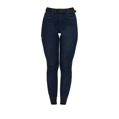 Pantalones de mujer de tela denim Equestro - Blue Denim